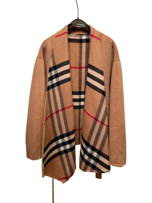 Burberry Short-length Big Lapel Belted Coat in Camel and Black