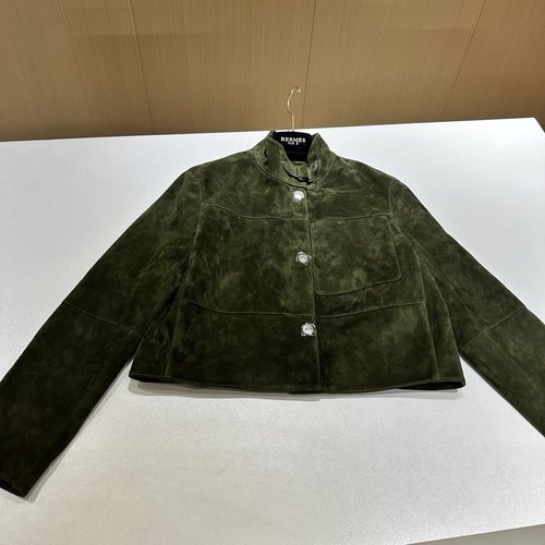 Hermes Imported Lambskin Leather Jacket, Timeless Appeal