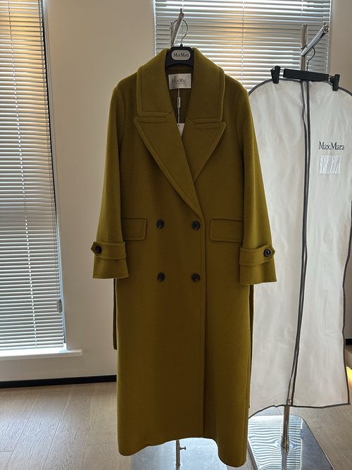 Max Mara M x Mara Baiocco Series Double-Layer Collar Woolen Overcoat