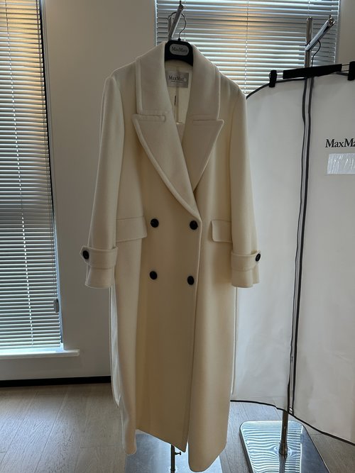 Max Mara M x Mara Baiocco Series Double-Layer Collar Woolen Overcoat