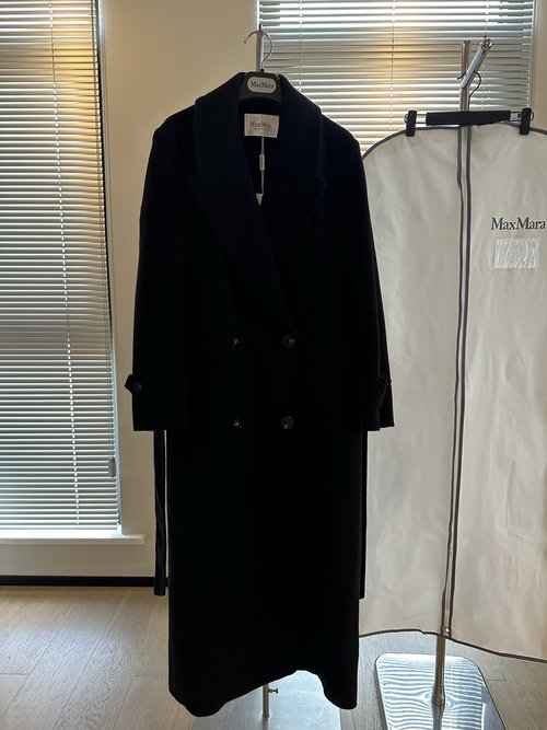 Max Mara M x Mara Baiocco Series Double-Layer Collar Woolen Overcoat