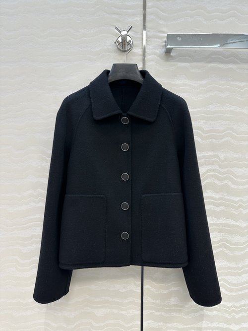 Hermes Exclusive High-End Handmade Double-Faced Wool-Cashmere Coat