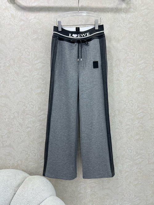 Loewe New Elastic Waistband Wide-Leg Pants, Slimming and Fashionable