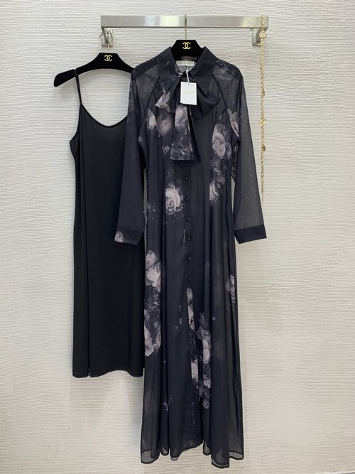 Zimmermann High-End Custom Floral Print Two-Piece Long Dress Set