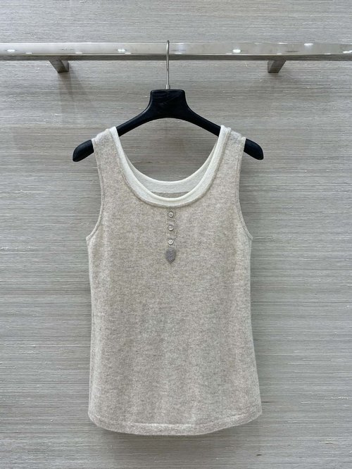 Brunello Cucinelli Exclusive High - end Cashmere Fake - Two - Piece Vest, Stylish and Well - Matched