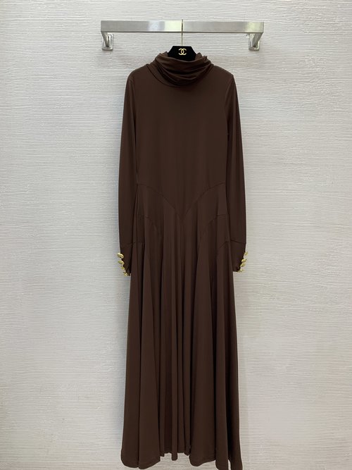 Schiaparelli Custom High-Elasticity Draped Dress with Polka-Dot Buttons