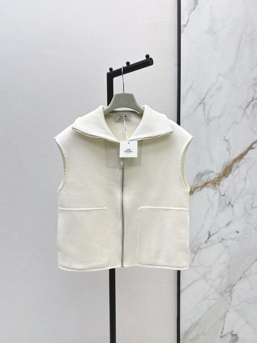 Hermes Her Series Double - Faced Wool Vest: High - End and Versatile
