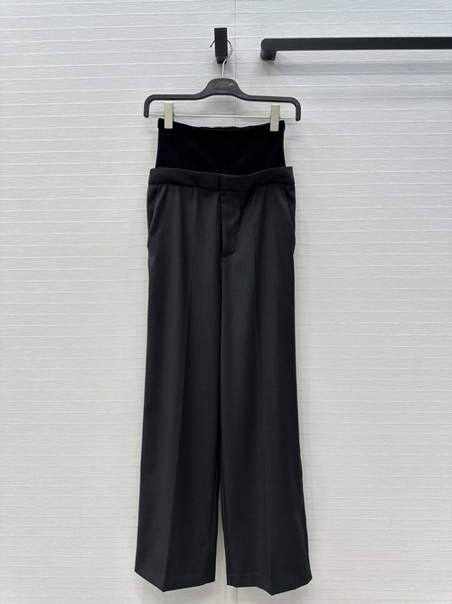 Alaia Exclusive Deconstructed Knit Spliced Trousers with Detachable Waistband
