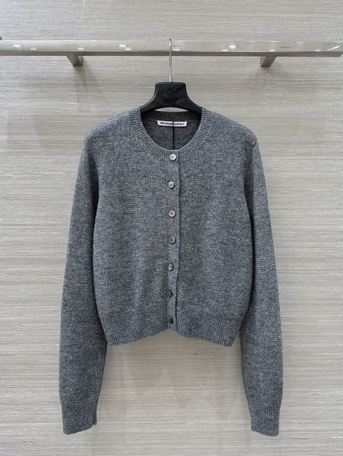 Alexander Wang Exclusive Black Diamond Series Full-Diamond Knit Cardigan