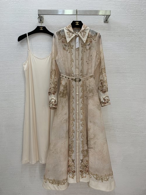 Zimmermann Elegant Floral Printed Dress Featuring Inner Sling