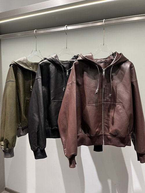 Loewe Exquisite Cap-style Jacket with Oiled Back Label and Logo