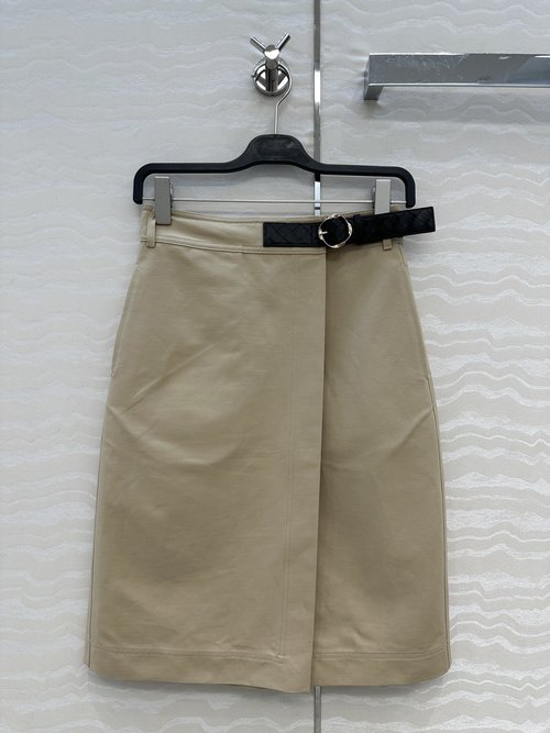 Bottega Veneta Exclusive High - End Hand - Woven Leather Belt - Buckle Skirt