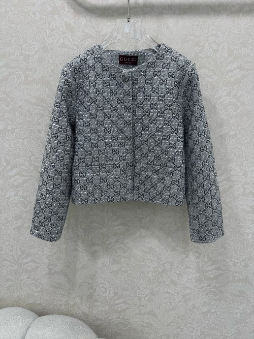 Gucci Hot - Fixed Drill Jacket with Double G Jacquard