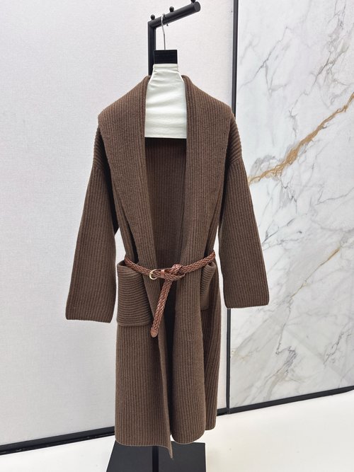 Brunello Cucinelli Minimal Old Money Style 100% Wool Knitted Coat, Lazy and Stylish