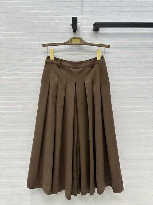 Loro Piana Retro Pleated Wool Blend Skort for Casual Commuting