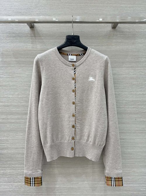 Burberry Exclusive Original College - Style Knit Cardigan, Slimming and Sophisticated