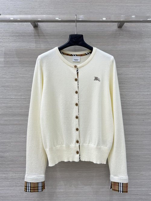 Burberry Exclusive Original College - Style Knit Cardigan, Slimming and Sophisticated
