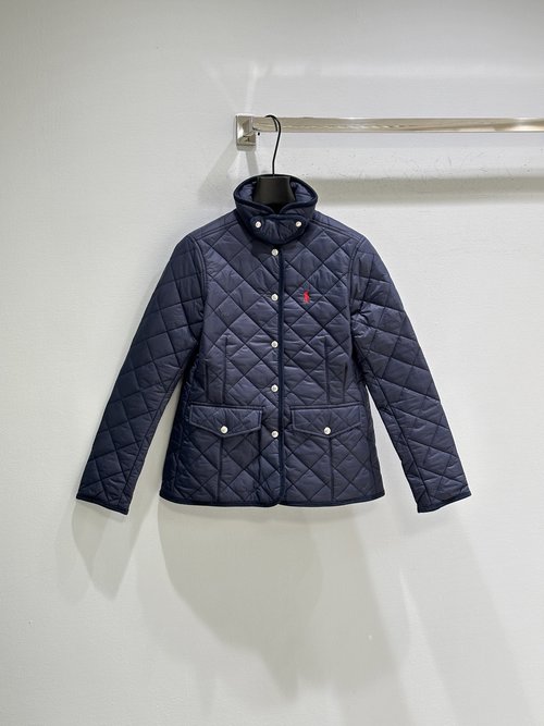 Polo Ralph Lauren Checkered Cotton Coat for Daily Wear, Slim and Stylish