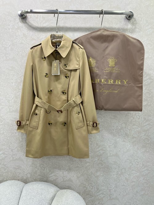 Burberry Five-Row Button Kensington Windbreaker in Multiple Lengths