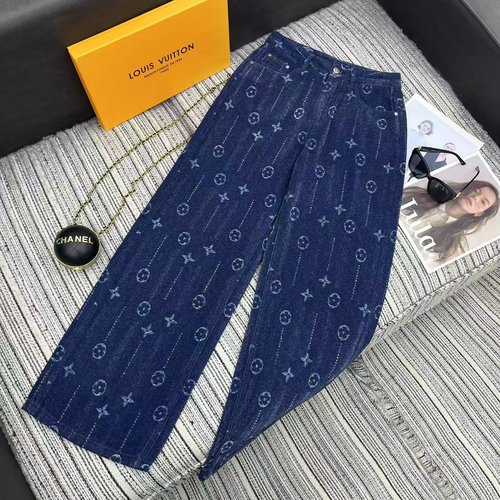Louis Vuitton Printed Logo Straight Trousers