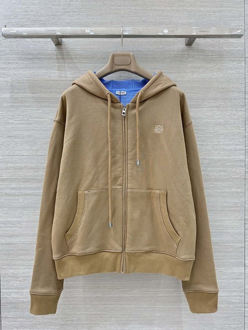Loewe Exclusive LW Series Cotton Zipper Hoodie for Understated Chic