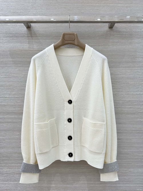 Brunello Cucinelli Exclusive Elegant Cashmere Suit with Chain Details