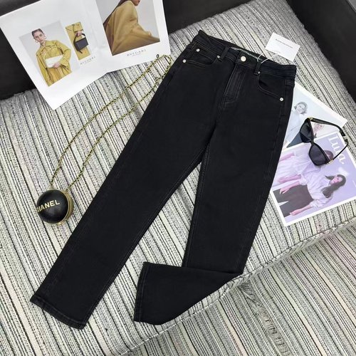 Alexander Wang Lined-fleece Denim Pencil Pants