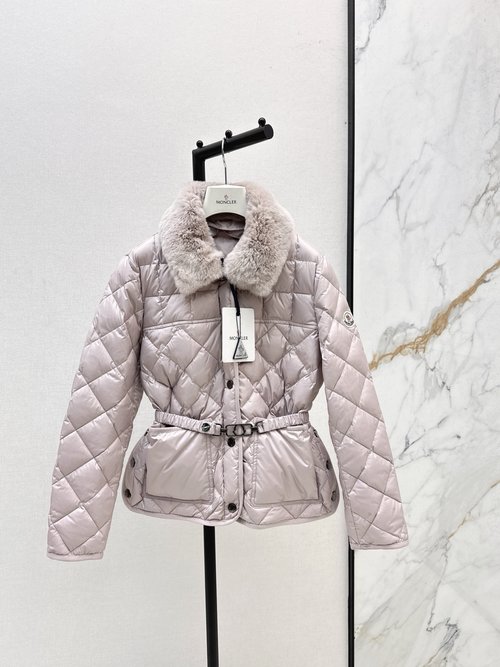 Moncler Detachable Rabbit Fur Collar Down Jacket
