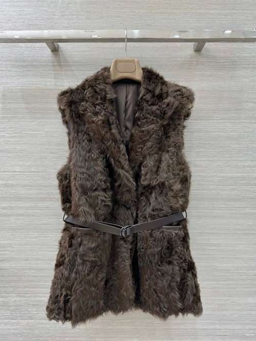 Brunello Cucinelli Exclusive High-end Fur-in-one Vest: Elegant and Practical