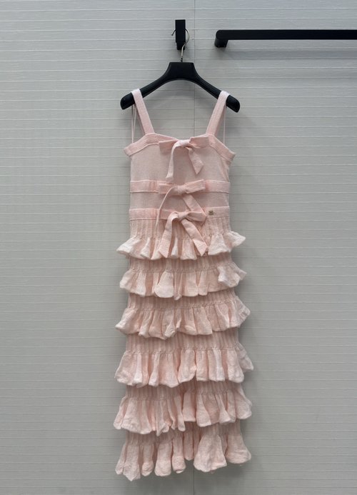 Chanel French Royalty Style Bowknot Sling Cake Dress