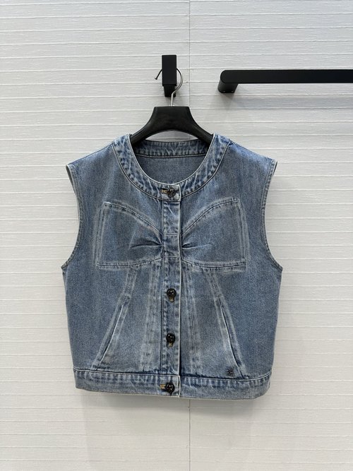 Chanel Exclusive Bowknot Series Denim Vest