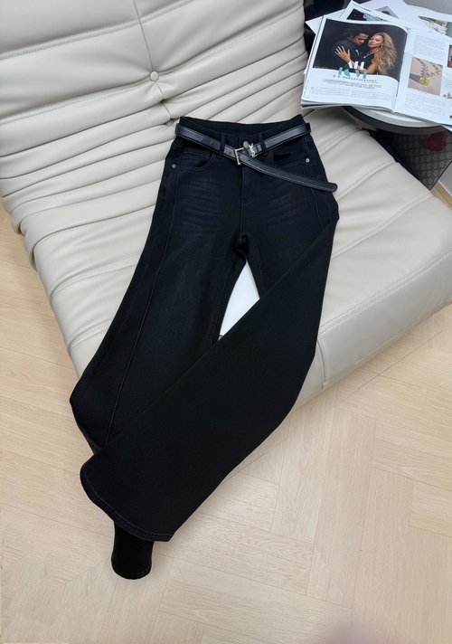 Yves Saint Laurent Slim-fit Flared High-waist Jeans with Four-way Stretch Fabric