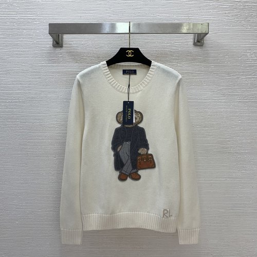 Polo Ralph Lauren High - end Customized Knit Top with Bear Logo