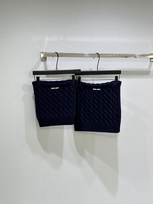 Miu Miu Unique Logo Sweater with Elastic Fabric and Layered Design