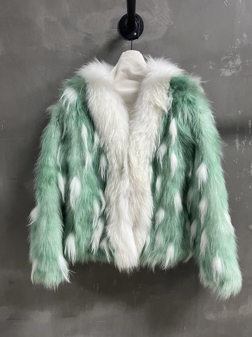 Fendi Exquisite Fox Fur and White Raccoon Fur Garment
