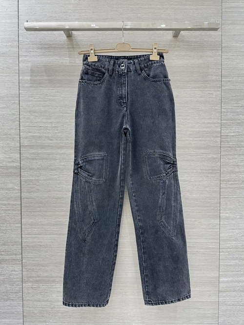 Chanel Exclusive Bow - Tie Series Professional Work Jeans