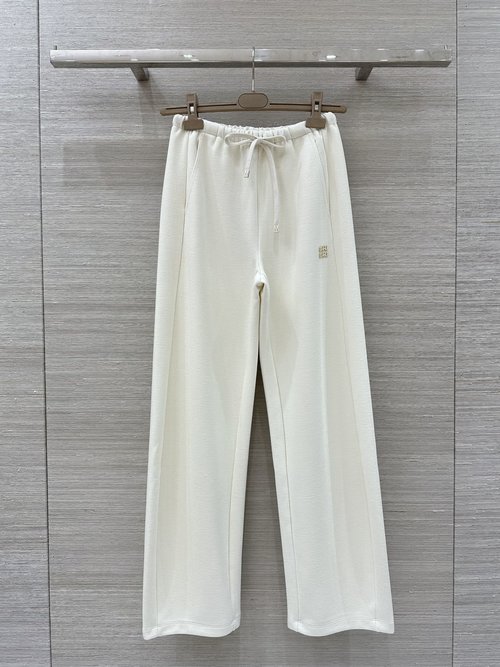 Miu Miu Miu-Inspired Patchwork Logo Relaxed-Fit Trousers