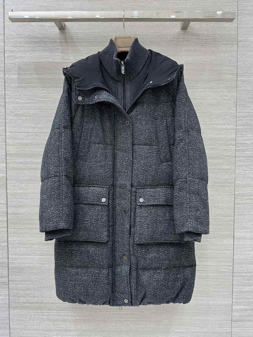 Brunello Cucinelli Essential Fake Two - piece Cashmere Down Jacket, Stylish and Warm