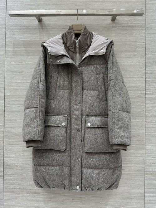 Brunello Cucinelli Essential Fake Two - piece Cashmere Down Jacket, Stylish and Warm