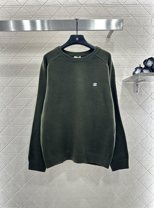 Celine Embroidered Arch Knit Pullover with High-end Sophistication