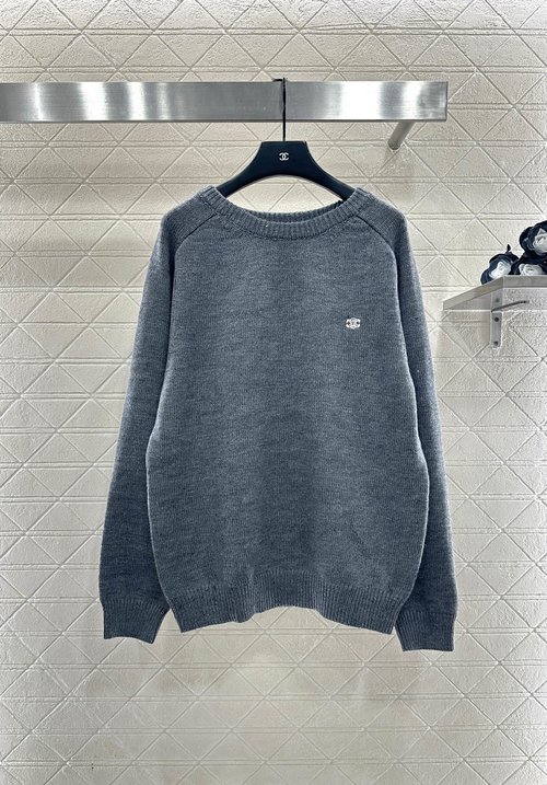 Celine Embroidered Arch Knit Pullover with High-end Sophistication