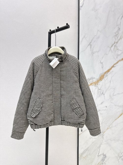 Brunello Cucinelli Vintage Check Cotton Coat - Timeless Elegance, Flattering Shape