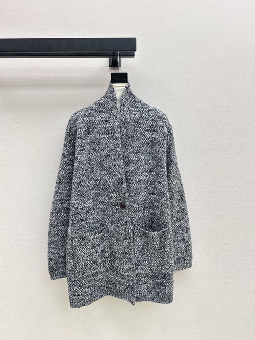 Loro Piana Minimalist Old - Money Style Knit Coat