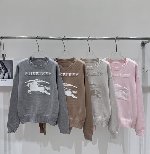 Burberry New Arrival: Equestrian Knight Logo Knit Sweater in Various Colors