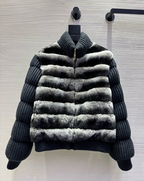 Loro Piana Exclusive Goose Down Jacket with Wool Sleeves, Four - color and Versatile