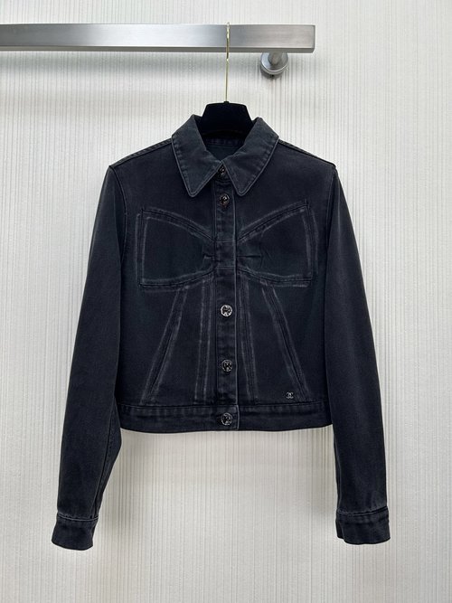 Chanel Trendy Bowknot Denim Jacket for a Stylish Look