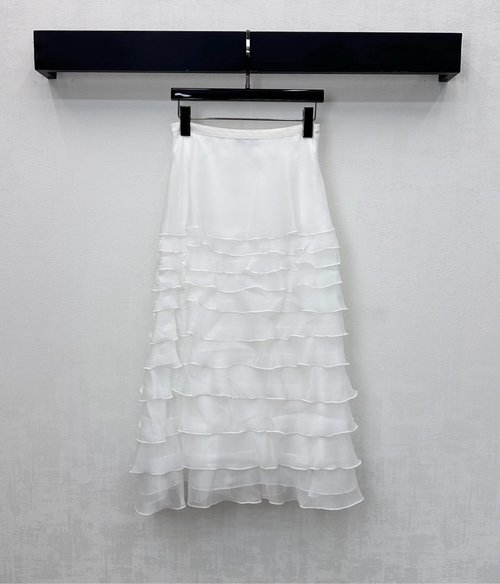 Dior Layered Custom Imported Tulle High Waist Cake Long Skirt