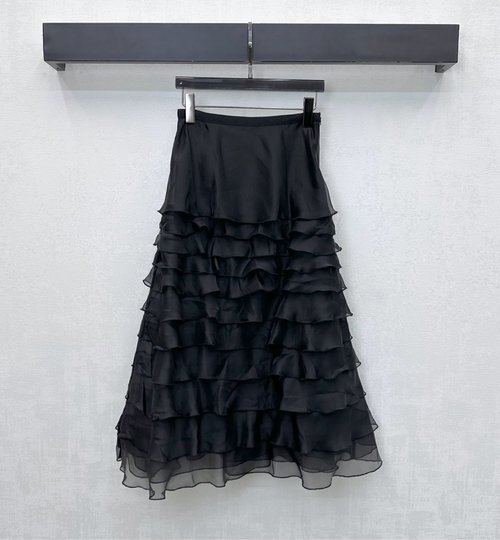 Dior Layered Custom Imported Tulle High Waist Cake Long Skirt