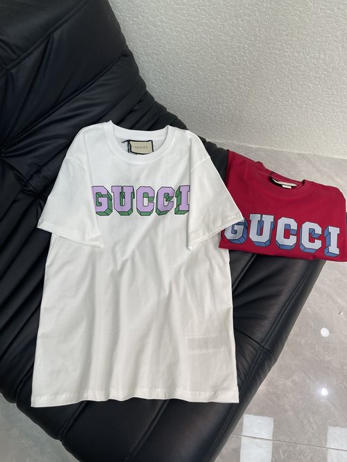 Gucci Fashionable Simple Letter-printed Short-sleeve T-shirt
