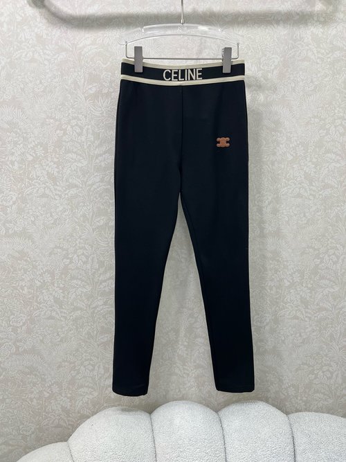 Gucci Slim Stretchy Shark Pants with Letter Waistband, Multi-functional